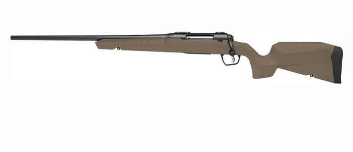 Savage Axis 2 Flat Dark Earth COMPACT Left Hand 7MM-08 - 4+1 Rounds | 20" Barrel | FDE Synthetic Stock | Blue/Black