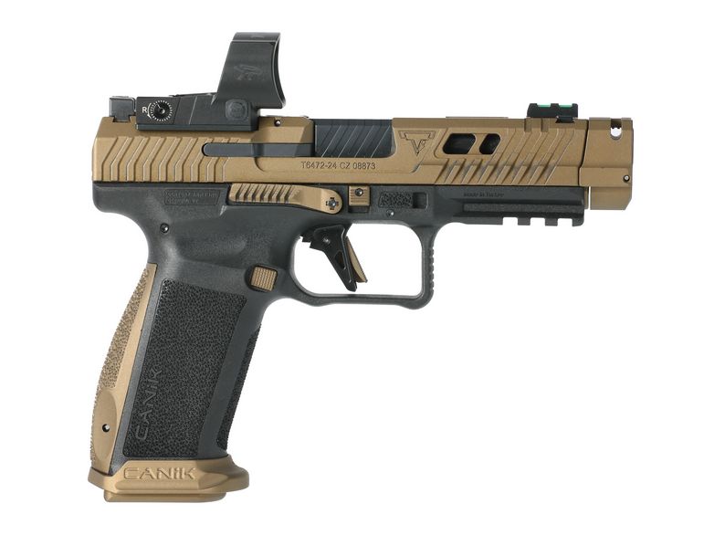 Canik TTI Combat 9mm 4.6" Optic Cut Slide, Bronze Cerakote, MaCanik M03 Red Dot, 18+1 - 4.60" Barrel