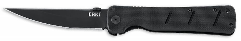 Columbia River Otanashi noh Ken 4.52" Clip Point Plain AUS 8 Steel G10 Black Handle Folding