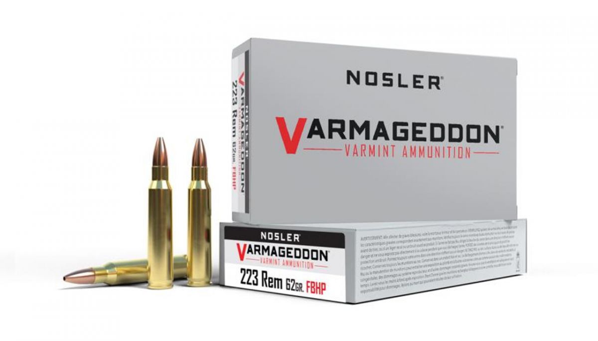 Nosler VarmintVARMAGEDDON 223 REM/5.56 NATO62GR HPFB 20RD BOX - Brass Casing