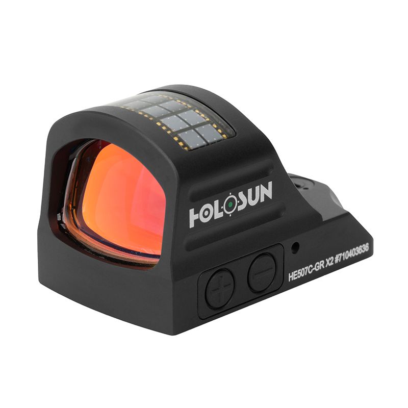 Holosun HE507C-GR X2 1x Green 2 MOA Dot / 32 MOA Circle Reflex Sight - CR1632 Battery | Unlimited Eye Relief | 1x Fixed Magnification | 1.78" Length