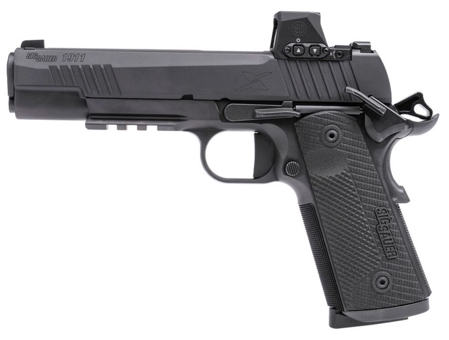 Sig Sauer 1911 X-Series .45 ACP Semi Auto Pistol - 8+1 Rounds | 5" Barrel | Blue/Black | Optics Included Sights