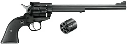 Ruger Single-Six Convertible Black 9.5" 22 Long Rifle / 22 Magnum / 22 WMR Revolver - 6 Rounds | 9.5" Barrel | Polymer Grips | Blue/Black | 3-Dot Sights