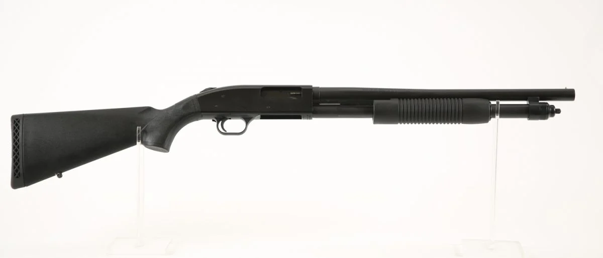Mossberg & Sons 590 Tactical 12 Gauge Shotgun 18" Cylinder Bore, Black - 6+1 Rounds | 18.5" Barrel | 3" Chamber | Black Synthetic Stock | Synthetic | Blue/Black