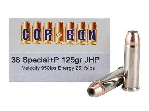 CORBON .38 SPL+P 125GR JHP 20/500 - Brass Casing