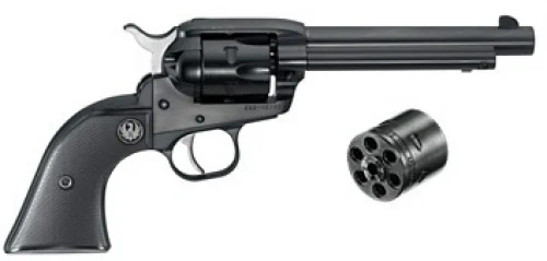 Ruger Single-Six Convertible Blued 5.5" 22 Long Rifle / 22 Magnum / 22 WMR Revolver - 6 Rounds | 5.5" Barrel | Polymer Grips | Blue/Black | 3-Dot Sights