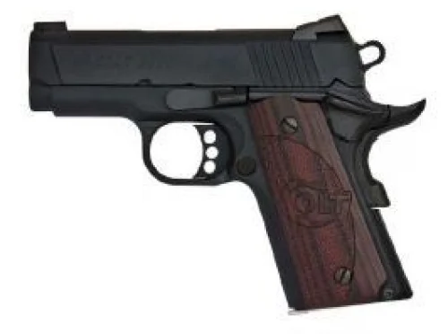 Colt 1911 Defender Compact 9mm Semi Auto Pistol - 8+1 Rounds | 3" Barrel | Composite Grips | Blue/Black | Night Sights