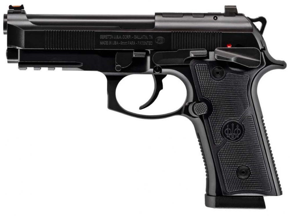 Beretta 92GTS Centurion 9mm Semi Auto Pistol - 15 Rounds | 4.25" Barrel | Polymer Grips | Blue/Black | Fiber Optic Sights