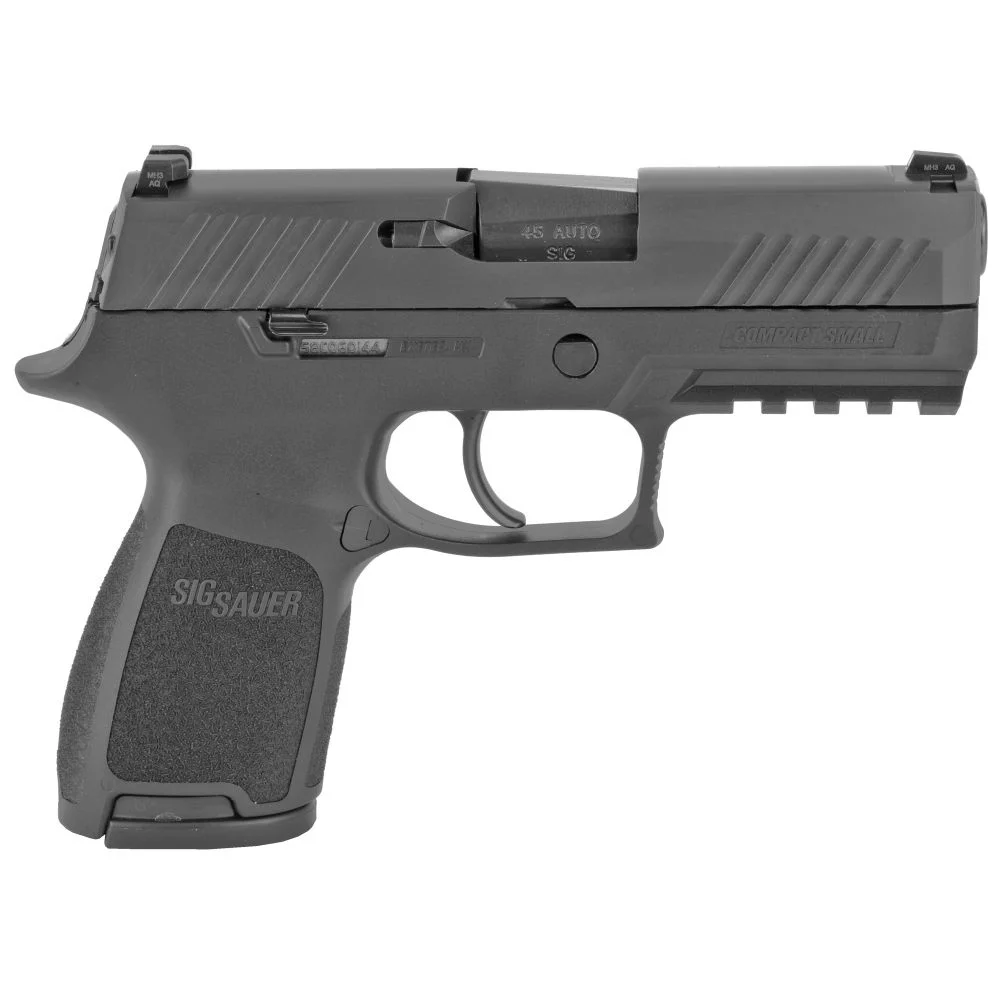 Sig Sauer P320 Compact .45 ACP Semi Auto Pistol - 9 Rounds | 3.9" Barrel | Polymer Grips | Blue/Black | Night Sights