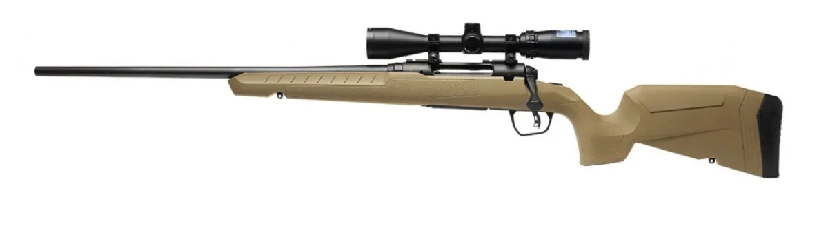 Savage Axis 2 XP Combo Flat Dark Earth Compact Left Hand 350 LGD - 4+1 Rounds | 18" Barrel | FDE Synthetic Stock | Blue/Black