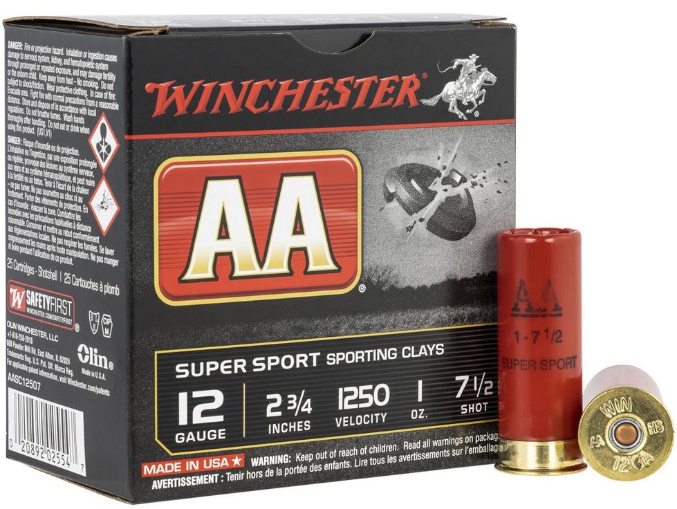 Winchester AA Super Sport 12GA 2.75" 1 oz#7.525rd box