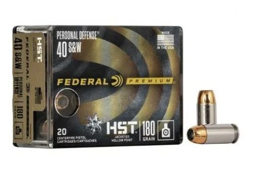 Federal Hydra-Shok Two Hollow Point 20RD 180gr 40 S&W - Nickel Plated Brass Casing