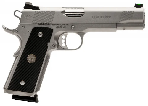 Wilson Combat 1911 CQB Elite .45 ACP 5" Stainless, 8+1, G10 Grips - 8+1 Rounds | 5" Barrel | Composite Grips | Stainless/Silver | 3-Dot Sights