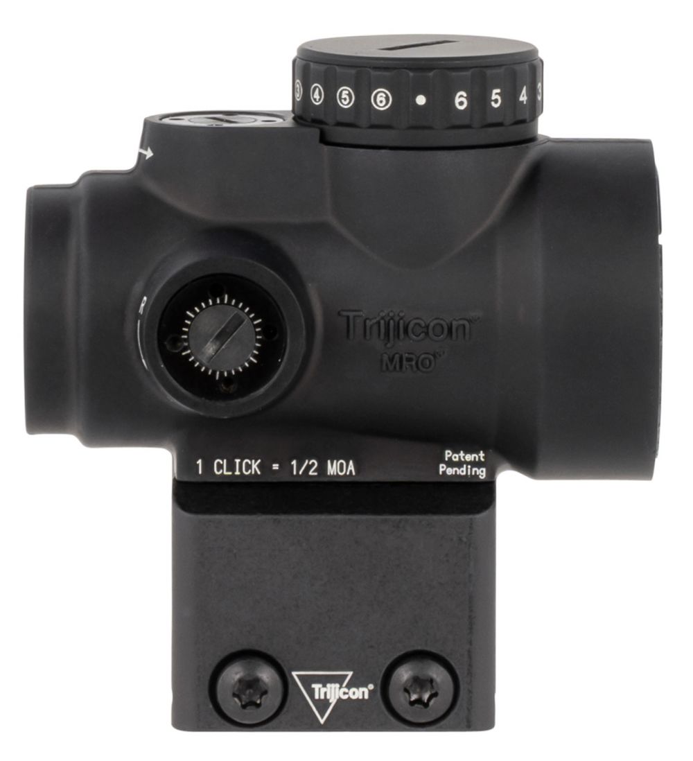 Trijicon MRO HD w/ Lower 1/3 Co-Witness 1x 25mm 2 MOA Adjustable LED Red Dot Sight - CR2032 Battery | 2.60" Eye Relief | 7.20 Degrees Field of View | 1x Fixed Magnification