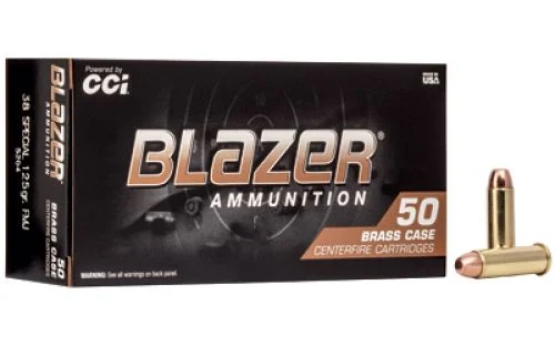 CCI Blazer Brass 38 SPL125GrFMJ 50rd box - Brass Casing