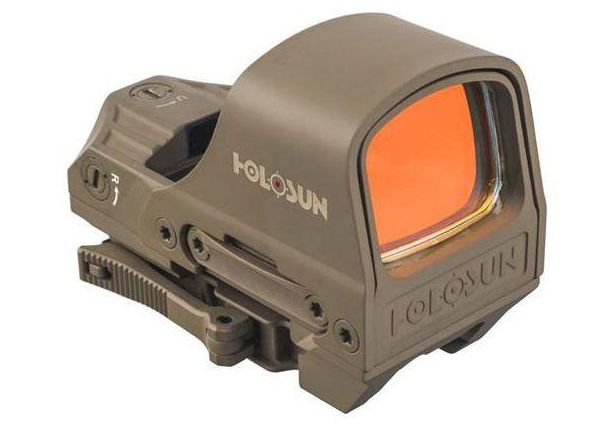 Holosun HS510C 1x Red 2 MOA Dot / 65 MOA Circle Flat Dark Earth Reflex Sight - CR2032 Battery | Unlimited Eye Relief | 3.30" Length | Fixed Magnification Magnification | 1x Fixed Magnification