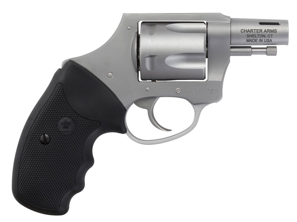 Charter Arms Bulldog Boomer Matte Stainless 44 Special Revolver - 5 Rounds | 2" Barrel | Rubber Grips | Stainless/Silver