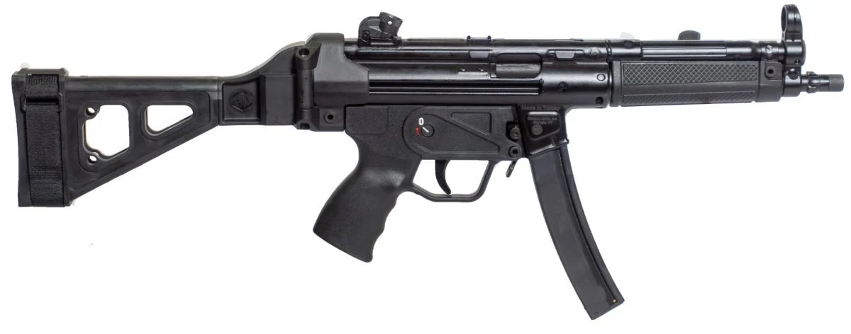 Century International Arms Inc.AP5 9mm Semi Auto Pistol - 30+1 Rounds | 8.9" Barrel | Polymer Grips | Blue/Black | Adjustable Sights
