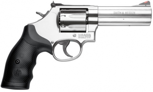 Smith & Wesson Model 686 Plus 4" 357 Magnum Revolver - 7 Rounds | 4" Barrel | Rubber Grips | Stainless/Silver | 3-Dot Sights