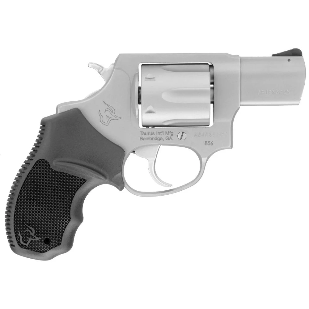 Taurus 856 Stainless 38 Special Revolver - 6 Rounds | 2" Barrel | Rubber Grips | Stainless/Silver | 3-Dot Sights