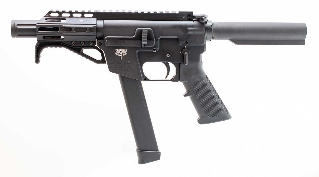 Freedom Ordnance FX-9 9mm Pistol - 33 Rounds | 8" Barrel | Polymer Grips | Blue/Black