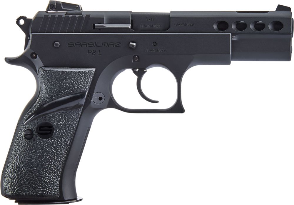 SAR USA P8L Black 9mm Pistol - 17 Rounds | 4.60" Barrel | Polymer Grips | Blue/Black