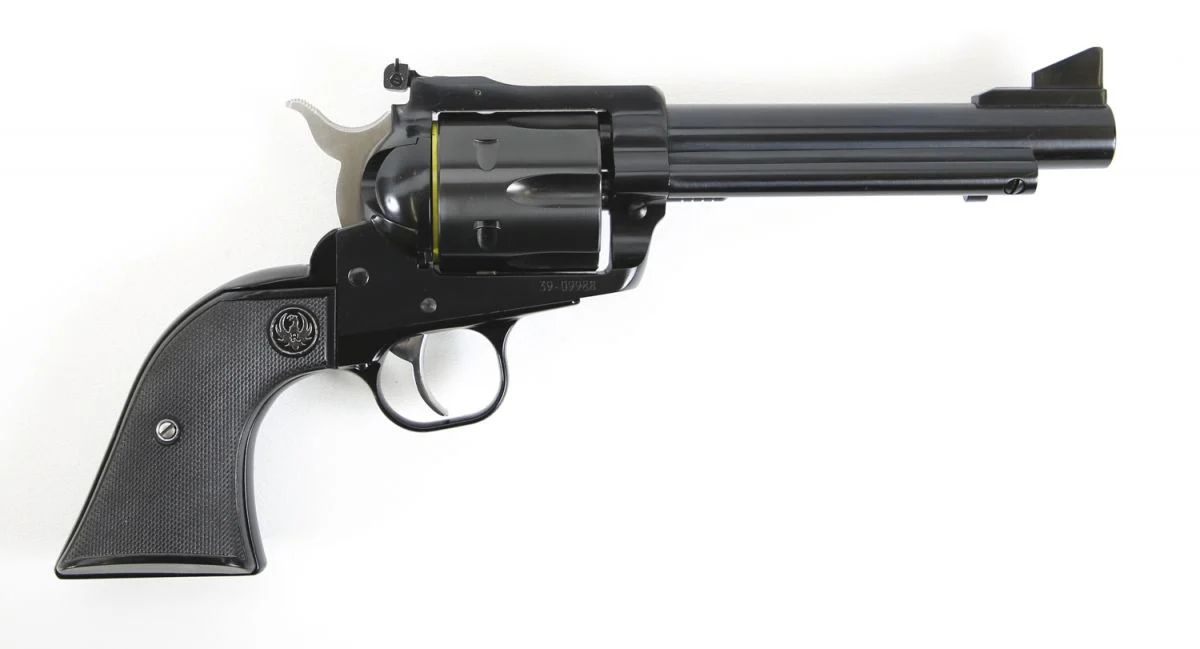 Ruger Blackhawk Convertible Blued 5.5" 45 Long Colt / 45 ACP Revolver - 6 Rounds | 5.5" Barrel | Polymer Grips | Blue/Black | Adjustable Sights