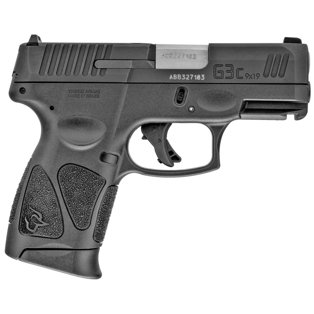 Taurus G3c 9mm Black Two 12rd Magazines - 12+1 Rounds | 3.2" Barrel | Polymer Grips | Black | 3-Dot Sights