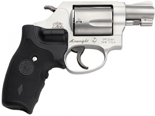 Smith & Wesson Model 637 Airweight with Crimson Trace Laser 38 Special Revolver - 5 Rounds | 1.875" Barrel | Laser Grips | Stainless/Silver | 3-Dot Sights