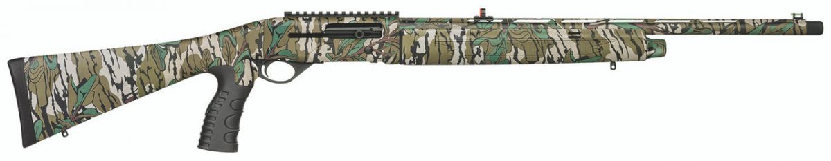 Mossberg & Sons SA-28 Tactical Turkey 28ga Dead Ringer Sights Mossy Oak Greenleaf Camo - 4+1 Rounds | 22" Barrel | 2.75" Chamber | Synthetic | Camo