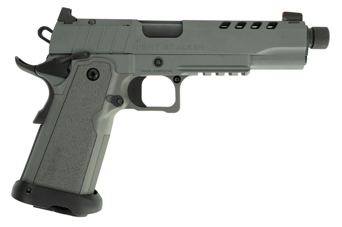 Tisas 1911 Night Stalker Double Stack 9mm 5" Optic Ready, Platinum Gray Cerakote, 17+1 - 17+1 Rounds | 5" Barrel | Gray