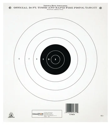 50 Foot Timed/Rapid Tagboard Target 12 Per Pack