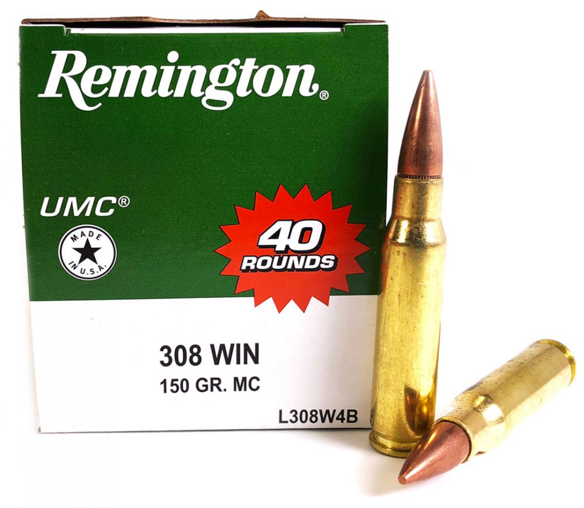 Remington Ammunition UMC 308 Winchester (7.62 NATO) Metal Ca - Brass Casing