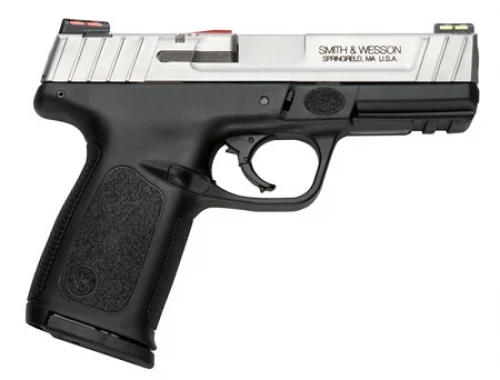 S&W SD40 VE Hi Viz Sights 40 S&W Pistol - 10 Rounds | 4" Barrel | Polymer Grips | Stainless/Silver | Night Sights