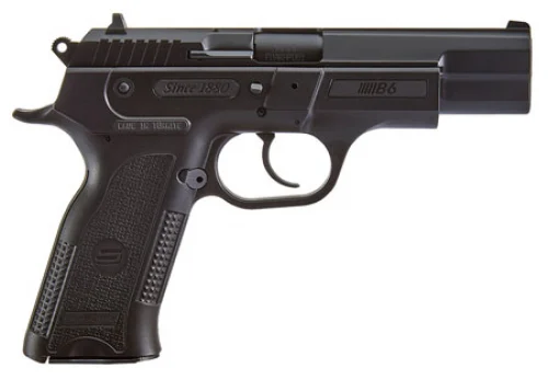 SAR USA B6 9mm Pistol - 17 Rounds | 4.5" Barrel | Polymer Grips | Blue/Black | 3-Dot Sights