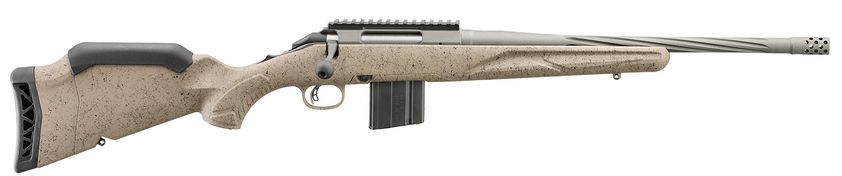 Ruger American Ranch Rifle Gen II 350 Legend Bolt Action Rifle - 5 Rounds | 16.1" Barrel | FDE Synthetic Stock | Gray
