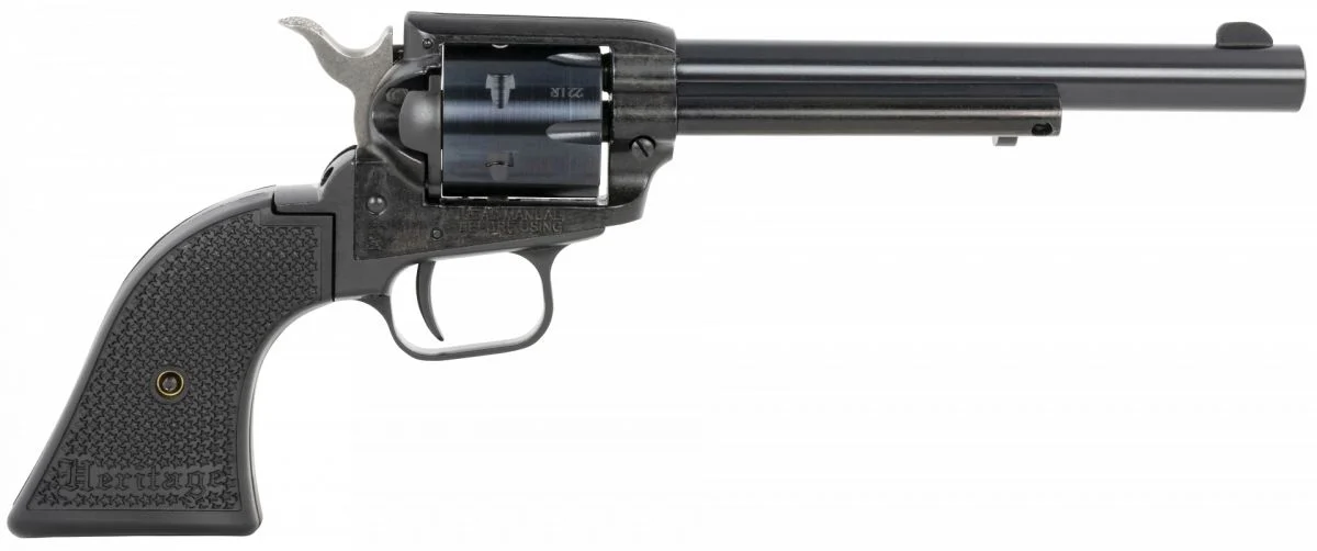 Heritage Manufacturing Rough Rider .22 LR 6.5" Black Cerakote Polymer Grip 6 Shot - 6 Rounds | 16" Barrel | Polymer Grips | Blue/Black