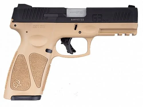 Taurus G3 9mm 4'' 15-Rd Pistol BK/TAN - 15 Rounds | 4" Barrel | Polymer Grips | Blue/Black | 3-Dot Sights