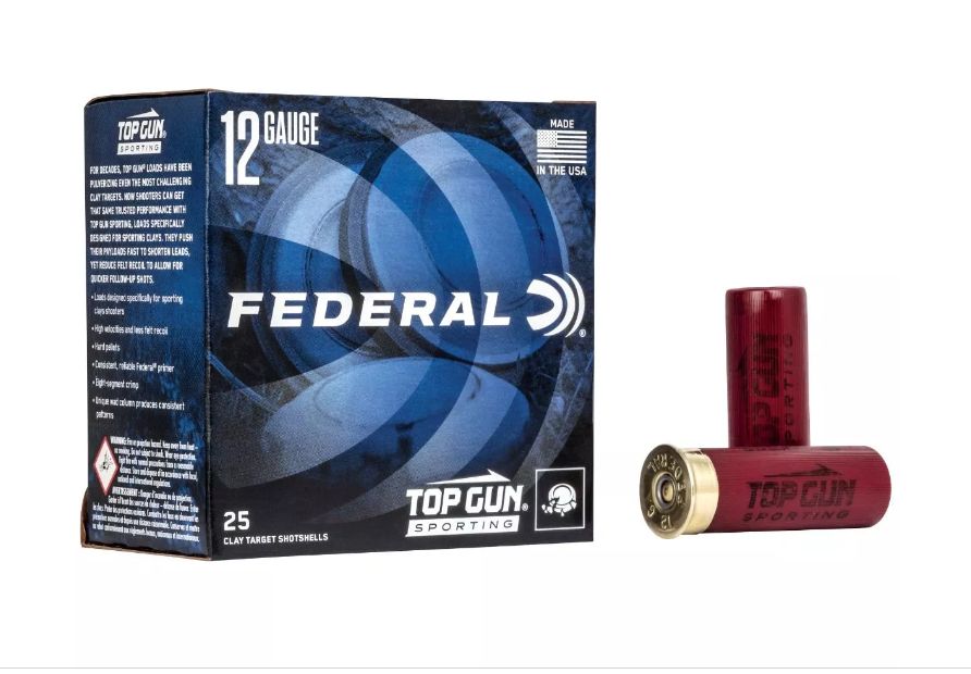 Federal Top Gun Sporting Ammo 12 ga. 2.75 in. 1330 FPS 1 oz#8 Shot 25rd box