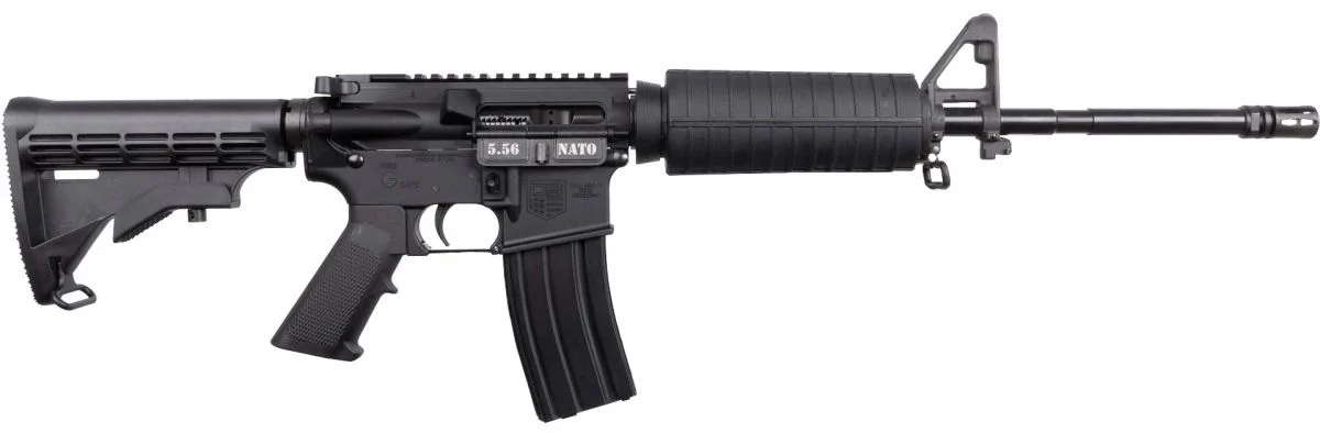 Diamondback Firearms DB15 Black A2 Grip 223 Remington/5.56 NATO AR15 Semi Auto Rifle - 30+1 Rounds | 16" Barrel | 6-Position Black Stock | Synthetic | Blue/Black