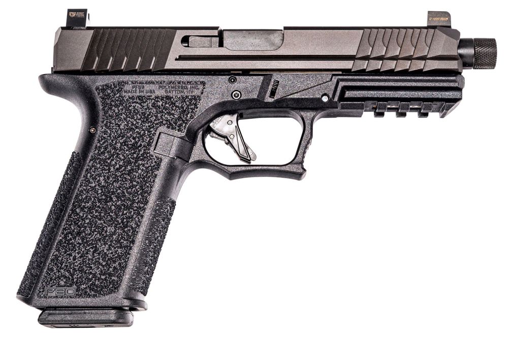Polymer80 PFS9 Full Size Black Threaded 9mm Pistol - 17 Rounds | 4.49" Barrel | Polymer Grips