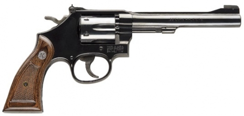 Smith & Wesson Model 17 Masterpiece 22 Long Rifle Revolver - 6 Rounds | 6" Barrel | Blue/Black | 3-Dot Sights
