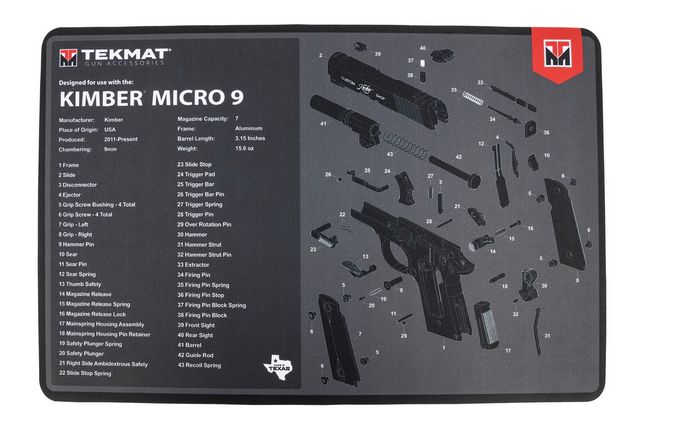 TEKMAT Pistol MAT FOR KIMBER MICRO 9