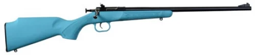 Crickett Blue Synthetic Youth 22 Long Rifle Bolt Action Rifle - 1 Round | 16.125" Barrel | Blue Synthetic Stock | Synthetic | Blue/Black