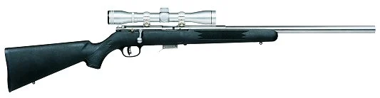 Savage 93FVSS-XP .22 MAGAT W/SCP - 5+1 Rounds | 21" Barrel | Fixed Stock | Synthetic | Stainless/Silver