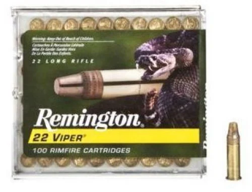Remington Hyper Velocity 22 LR Ammo36 Grain Truncated Cone 100 round box - Brass Casing
