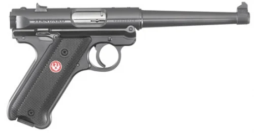 Ruger Mark IV Standard .22 LR Semi Auto Pistol - 10+1 Rounds | 6" Barrel | Polymer Grips | Blue/Black | 3-Dot Sights