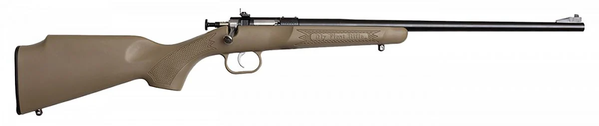 Crickett Youth 22 Long Rifle Bolt Action Rifle - 1 Round | 16.125" Barrel | Desert Tan Stock | Synthetic