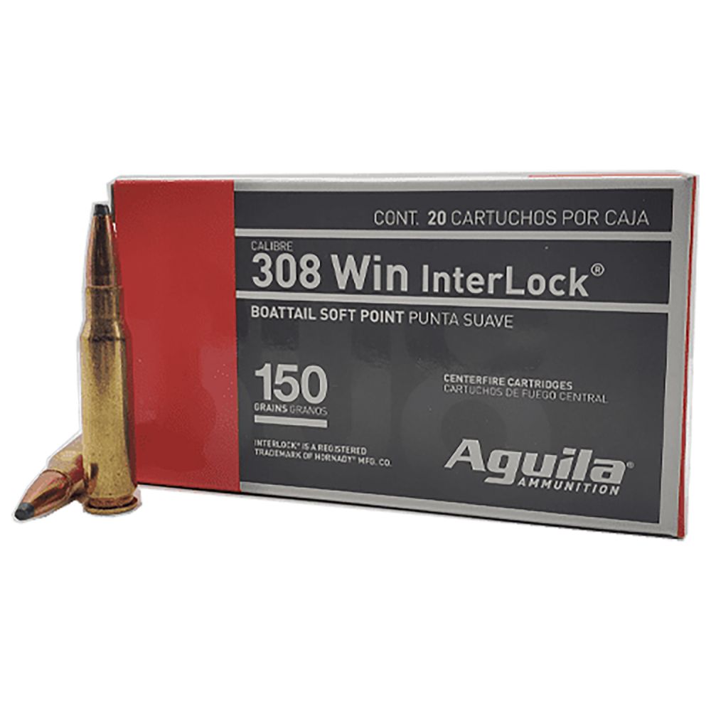 Aguila 308 Win 150gr 20rd box - Brass Casing