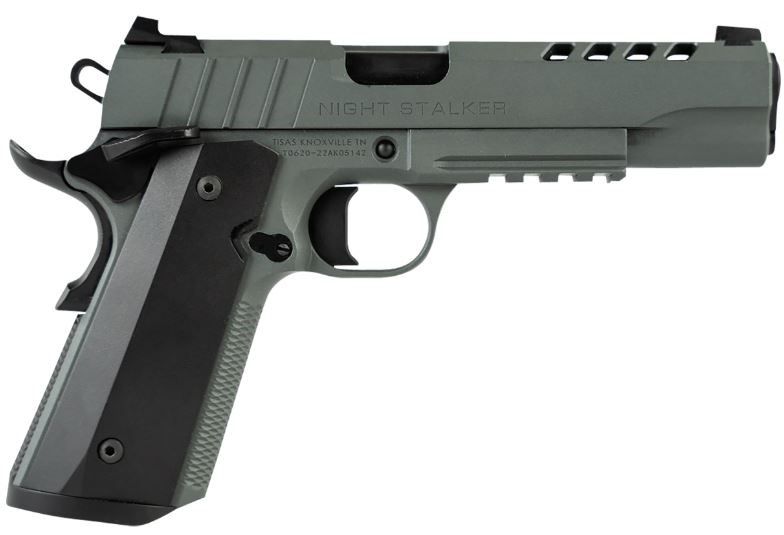 Tisas 1911 Night Stalker .45 ACP 5" Platinum Grey Cerakote 8+1 - 8+1 Rounds | Gray
